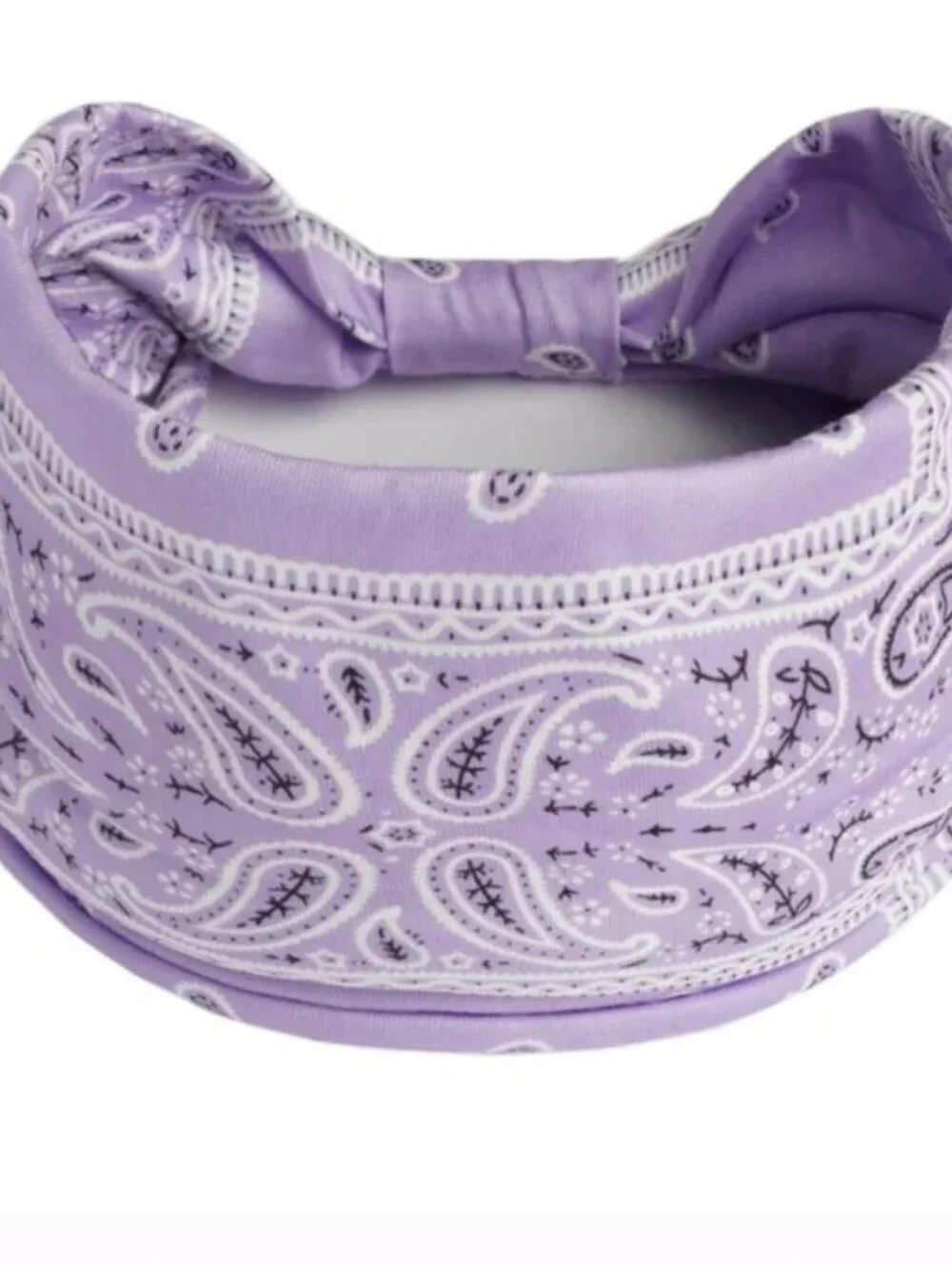 Lavender Paisley Wide Band Head Band